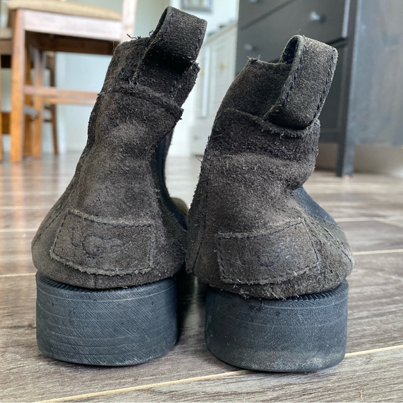 UGG Bonham II Chelsea Style Suede Boots Size 7 Dark Brown - Picture 3 of 9